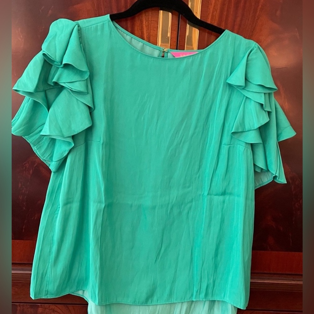 Lilly Ruffle Emerald Green π π - Picture 5 of 5